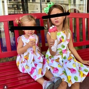 Mayoral Ice Cream and Macaron Print Dress